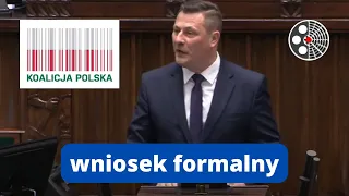 Krzysztof Paszyk - wniosek formalny