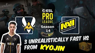 3 нереально быстрых HS от Kyojin с M4A4, Vitality vs NAVI, ESL Pro League Season 14