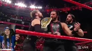 WWE Raw 11/20/17 Roman Reigns vs The Miz