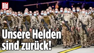 Bundeswehrsoldaten zurück aus Afghanistan: Bewegende Szenen in Wunstorf