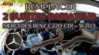 REMPLACER 2 DURITE EAU DU RADIATEUR DE REFROIDISSEMENT - ►MERCEDES BENZ C220 CDI - W203