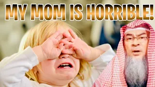 My mom is a horrible person, I fulfill my duties but how to maintain ties with her? assim al hakeem