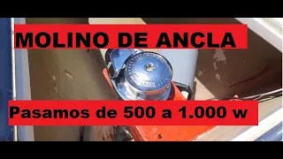 Cambiamos el molinete de ancla de 500 w por uno de 1.000w; en Grecia. Con pocas herramientas.