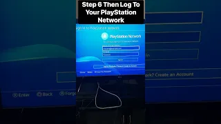 How To Sign In Into PlayStation Network On PS4 #ps4 #playstationnetwork