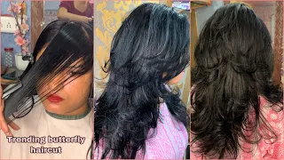 Trending butterfly 🦋 haircut tutorial | New haircut for beginners | Butterfly haircut
