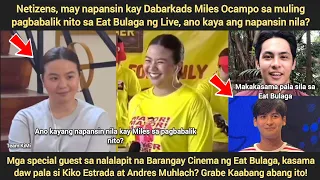 Ano kayang napansin nila kay Miles sa pagbabalik nito? Kiko at Andres kasama daw sa Barangay Cinema?