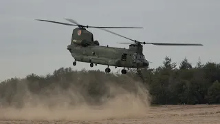 (4K) Helicopter Action GLV-V Low Flying Training | AH-64 Apache & CH-47 Chinook (DutchPlaneSpotter)