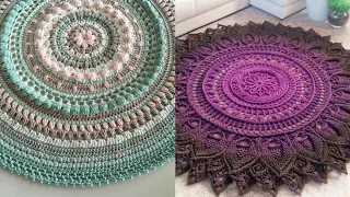 Most Attractive Colourful Crochet Rugs Ideas/Easy To Handmade Crochet Rugs//
