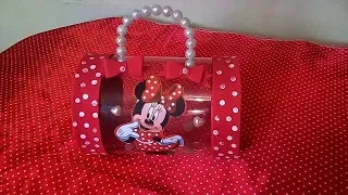 Bolsa da minnie com garrafa pet e eva