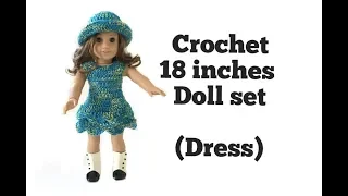 How to Crochet 18 inches Doll Dress