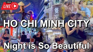 Vietnam nightlife 2024 | Night walk to explore Saigon, Ho Chi Minh City