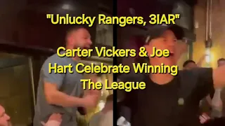 "UNLUCKY RANGERS" CARTER VICKERS & JOE HART CELEBRATE WINNING THE LEAGUE