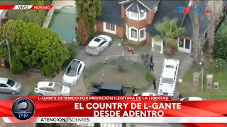 DETUVIERON A L-GANTE I Las imágenes del megaoperativo para detener al cantante en un lujoso country