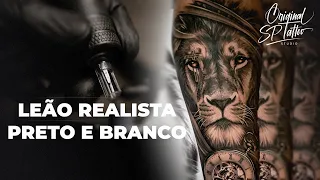 TATTOO LEÃO REALISTA - Original SP Tattoo