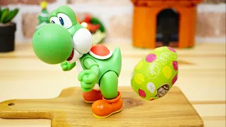 super mario StopMotion cooking!「Yoshi's unlimited choco egg」レゴマリオの不思議な料理「ヨッシーの無限マリオエッグチョコ」の作り方