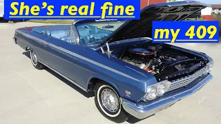 1962 Impala SS convertible 409 HP in rare Nasau Blue from the Bob Marvin Collection at “The Shed’ .