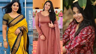 Anshitha Anji Latest Saree Photoshoot | Anshitha Akbarsha Status | Anshitha Anji Vertical Edit