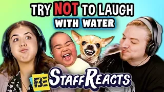 Try to Watch This Without Laughing or Grinning WITH WATER! #6 (ft. FBE Staff)