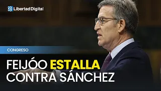 Feijóo estalla contra Sánchez: "Principios no tiene ninguno pero como cuajo es imbatible"