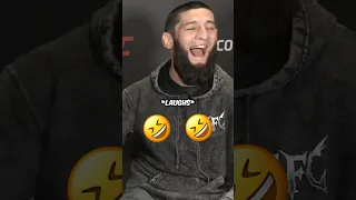 DC to Khamzat: “I’d FINISH you in a fight” 👀🤣 #shorts #ufc #khamzatchimaev