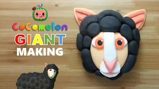 GIANT cocomelon baa baa black sheep clay cracking making 거대 코코멜론 검은 양 클레이로 만들기