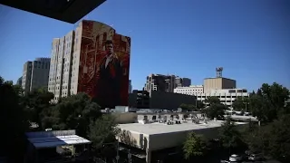 Shepard Fairey Paints Mural For Sacramento's Wide Open Walls