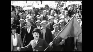 Charlie Chaplin. Modern Times. Protest Scene