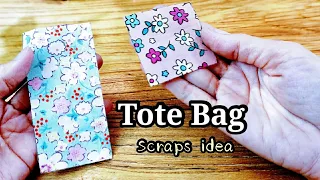 Tote bag with zipper┃DIY fabric handle bag┃Scraps idea #HandyMum