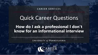 Quick Career Questions - how to ask for informational interviews