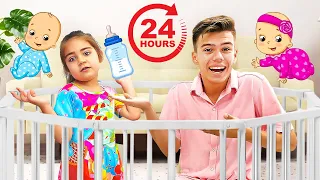 Artem and Nastya 24 Hour Baby Challenge and Other Fun Challenges for Kids