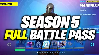 Fortnite Season 5 Chapter 2 - BATTLE PASS - How to Unlock & UPGRADE (ALL 100 TIERS REWARDS)