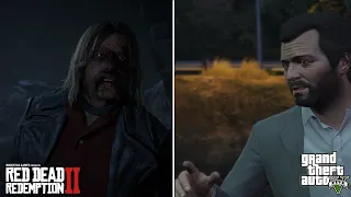 Same Survivor Dialogue Michael and Micah from GTA 5 vs RDR 2