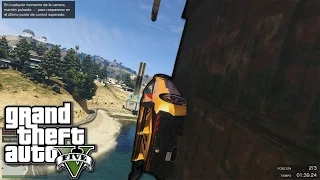 GTA V CARRERA LOCA! LOOPING, PASARELA Y PLATAFORMAS SOBRE EL LAGO, FUNNY MOMENTS xFaRgAnx