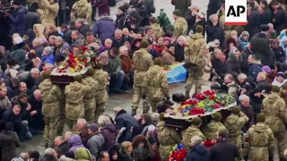 Kiev memorial for soldiers killed in the east