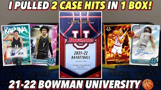 2 CASE HIT PULLS!🤯 THE NEXT BIG STARS! | 2021-22 Topps Bowman University Basketball Hobby Box Review