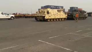 M88A2 HERCULES tows M1A2 Abrams Tank