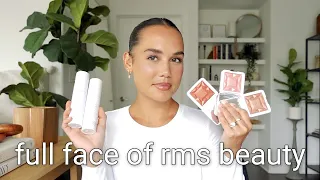full face of rms beauty ft. new hydra powder blushes | alexa chan