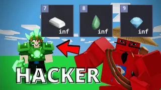 HACKER LOST With INFINITE RESOURCES (Roblox Bedwars)