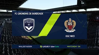 FIFA 22 | Bordeaux vs Nice - France Ligue 1 Uber Eats | 01 May 2022 | Gameplay