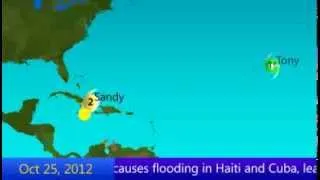 2012 Atlantic Hurricane Season Animation (Preliminary)