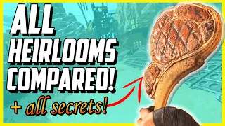 ALL HEIRLOOMS COMPARED! - Hidden Heirloom Secrets,  Quips, Animations (Apex Legends & Mirage)