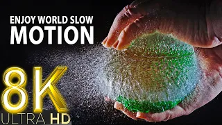 Enjoy World SLOW MOTION in 8K ULTRA HD 1000FPS | WITH RELAXATION SOUNDS Video 8K TV ( 7680*4320P )