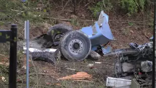 CEMENT TRUCK CRASH DEATH LOST AIR BRAKES AND HIT CAR DRIVER DIED AT E.COLUMBIA & HOLMES ST