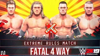 WWE 2K19 Fatal 4 Way EXTREME RULES Elimination | Edge vs John Cena vs Chris Jericho vs Randy Orton