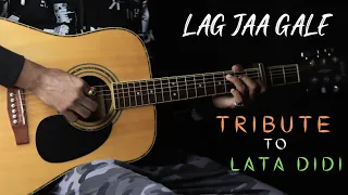 Lag Jaa Gale | Tribute To Lata Mangeshkar | Fingerstyle Cover