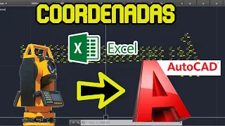 PASAR COORDENADAS DE LA ESTACION TOTAL A AUTOCAD USANDO EXCEL || LTCM TOPOGRAFÍA