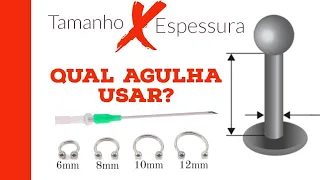 📌Diferença entre TAMANHOS e ESPESSURAS de piercings e QUAL CATETER USAR