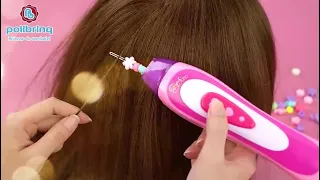 Kit de Cabelo com Aplicador de Miçangas | Polibrinq