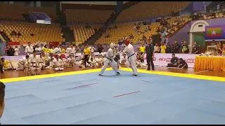 Jean Ben Andrew (White) - IKKA @ 2nd Asian Pacific Championship IKO Matsushima, Myanmar 2019