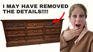 I Removed The Details On An Old Dresser | DIY Furniture